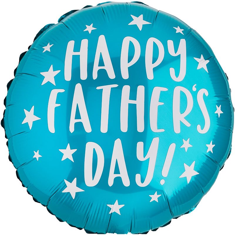 20in 'HAPPY FATHERS DAY' TEAL FOIL BALLOON