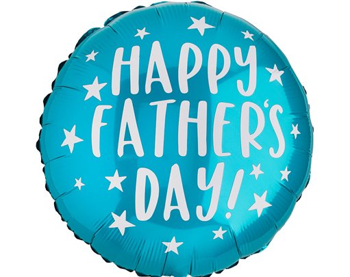 20in 'HAPPY FATHERS DAY' TEAL FOIL BALLOON
