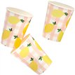 8PK LEMON & GINGHAM PAPER CUPS