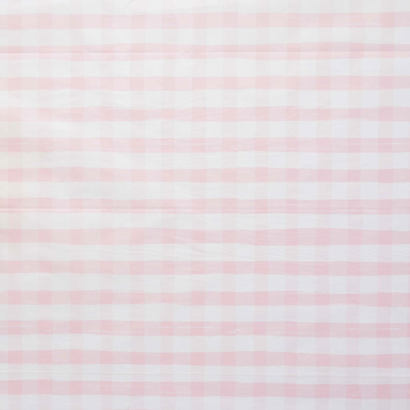 PINK GINGHAM PAPER TABLECLOTH