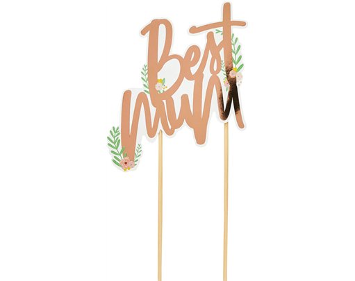 'BEST MUM' CAKE TOPPER