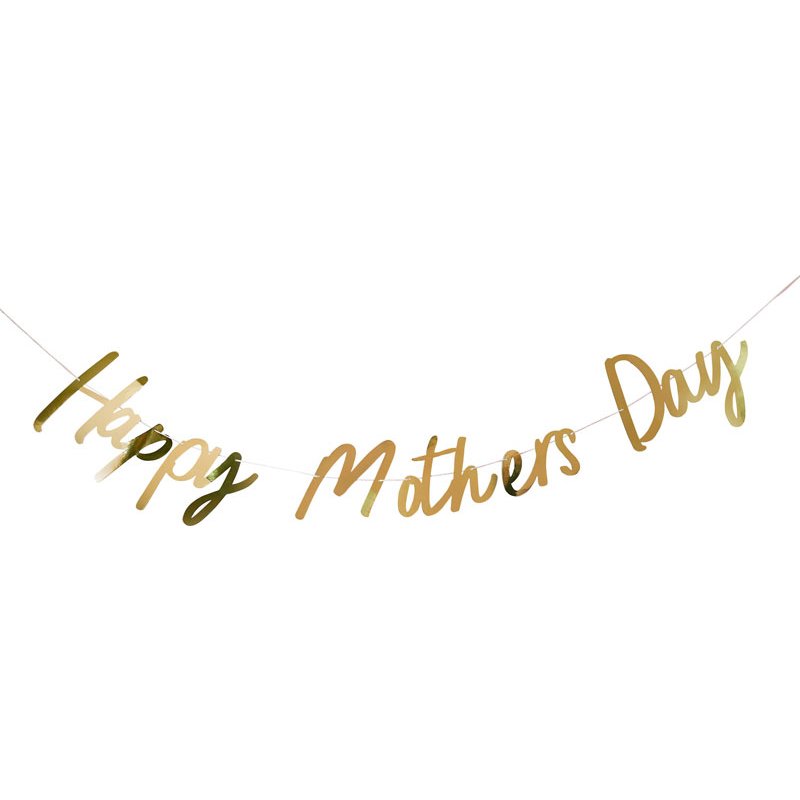 2m GOLD 'HAPPY MOTHER'S' DAY BANNER