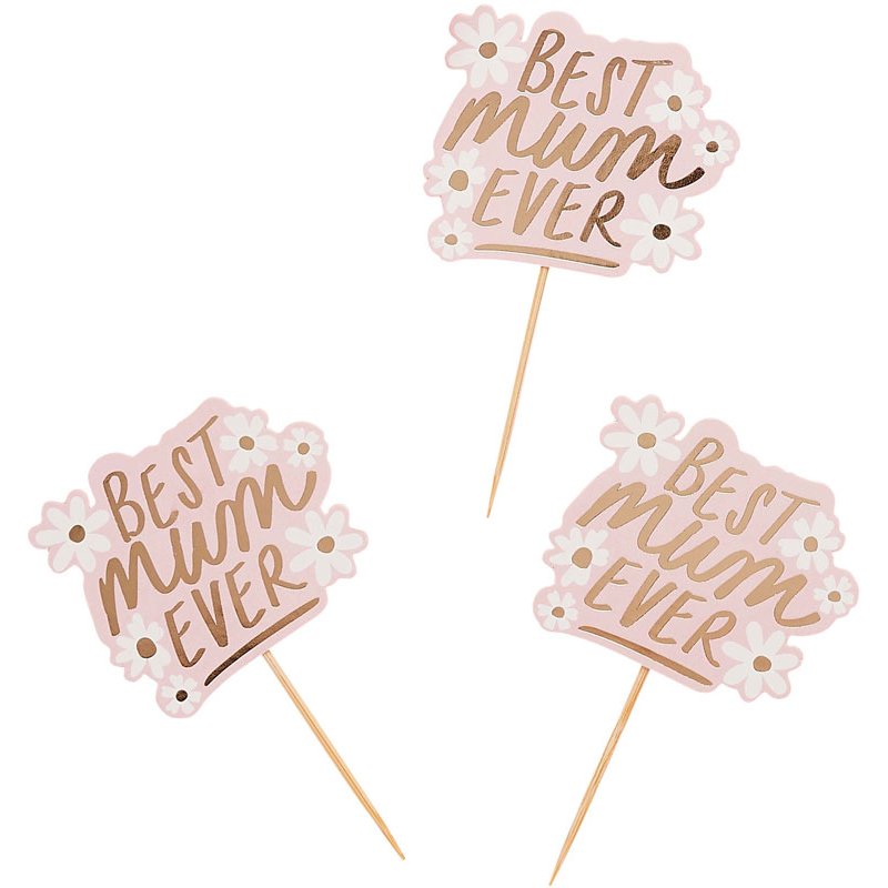 12PK BEST MUM EVER DAISY FOOD PICKS