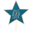 BEST DAD EVER GOLD FOILED CAKE TOPPER
