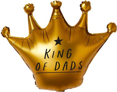 35in 'KING OF DADS' CROWN FOIL BALLOON