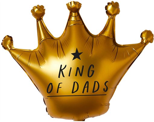 35in 'KING OF DADS' CROWN FOIL BALLOON