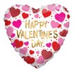 18in HAPPY VALENTINES DAY DOTS & HEARTS ECO FOIL BALLOON