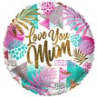 18in LOVE YOU MUM JUNGLE FOIL BALLOON