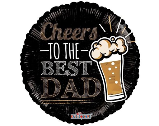 18in CHEERS TO THE BEST DAD FOIL BALLOON