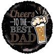 18in CHEERS TO THE BEST DAD FOIL BALLOON
