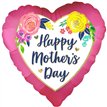 18in MOTHERS DAY FLORAL PINK SATIN FOIL BALLOON