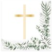 16PK BOTANICAL CELEBRATION CROSS NAPKINS