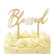 BOTANICAL BLESSED ACRYLIC CAKE TOPPER