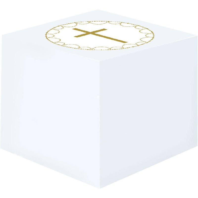 8PK BLUE BOTANCIAL CROSS FAVOUR BOX