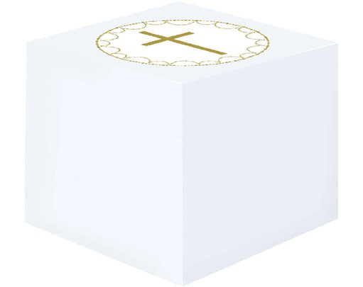 8PK BLUE BOTANCIAL CROSS FAVOUR BOX
