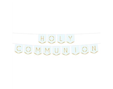 2.5m BLUE BOTANICAL CROSS PENNANT BANNER