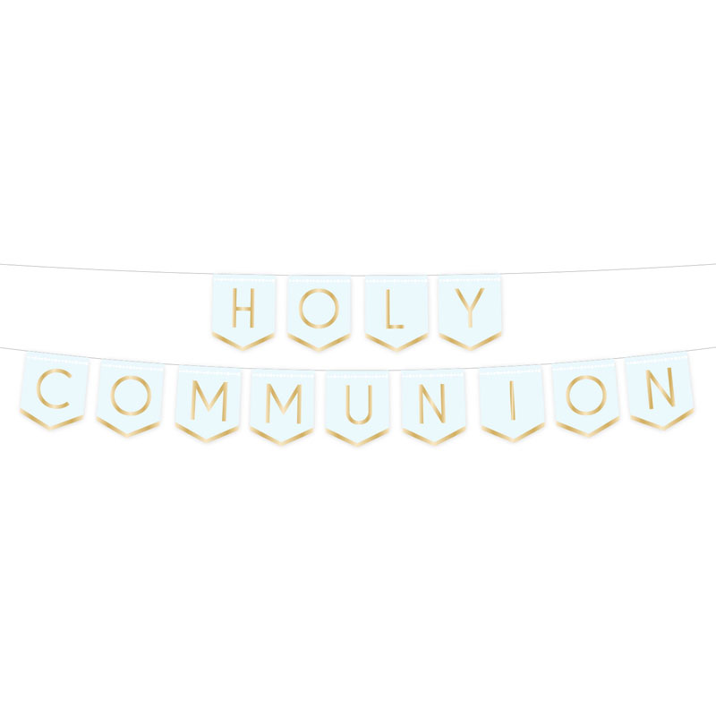 2.5m BLUE BOTANICAL CROSS PENNANT BANNER