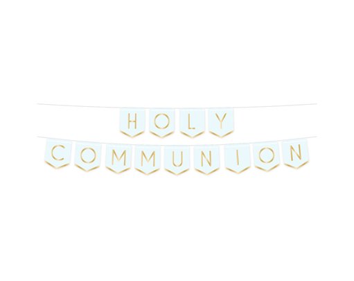 2.5m BLUE BOTANICAL CROSS PENNANT BANNER