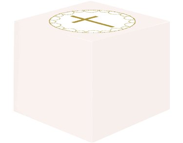 8PK PINK BOTANCIAL CROSS FAVOUR BOX