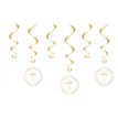 6PC PINK BOTANICAL CROSS SWIRLS