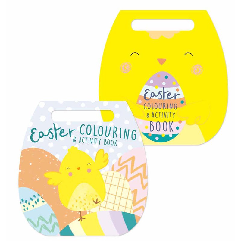 EASTER HANDLE COLOURING BOOK 12S