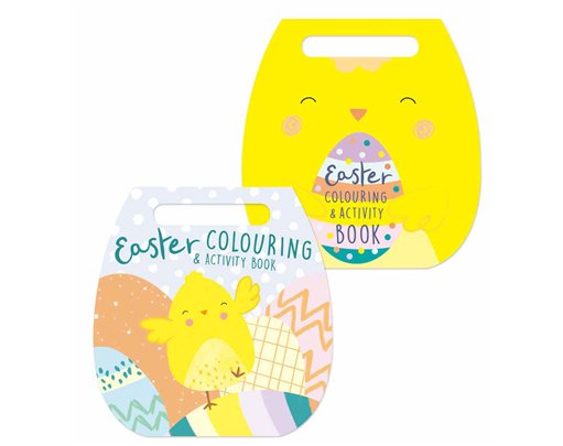 EASTER HANDLE COLOURING BOOK 12S