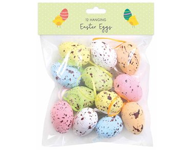 12PK MEDIUM HANGING EGGS