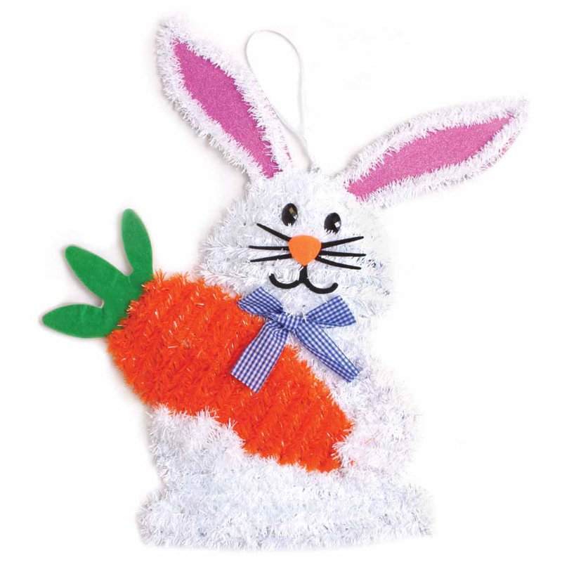 BUNNY & CARROT EASTER TINSEL DECORATIONS