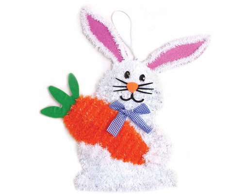 BUNNY & CARROT EASTER TINSEL DECORATIONS