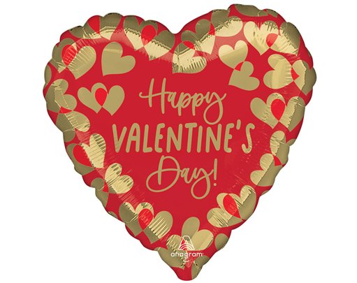 18in GOLDEN HAPPY VALENTINES DAY