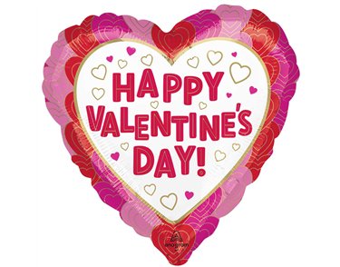 18in WRAPPED IN HEARTS VALENTINES DAY