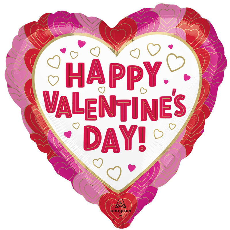 18in WRAPPED IN HEARTS VALENTINES DAY