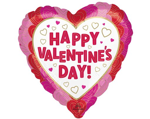 18in WRAPPED IN HEARTS VALENTINES DAY