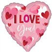 I LOVE U PLAYFUL HEARTS JUMBO FOIL BALLOON