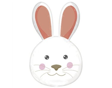 LARGE BUNNY HEAD FOIL BALLOON