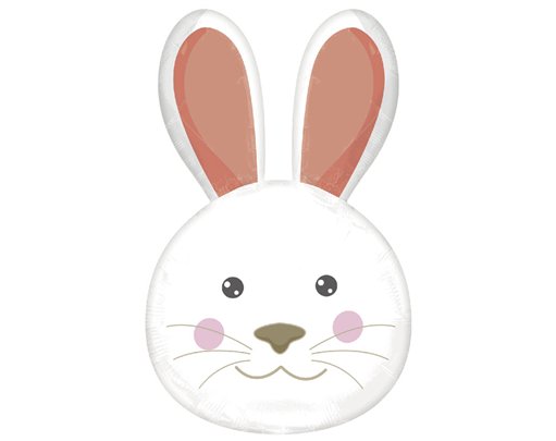 LARGE BUNNY HEAD FOIL BALLOON