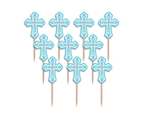 36PCK RELIGIOUS BLUE PARTY PICKS