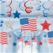 30PC USA HANGING SWIRL DECORATIONS