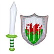 INFLATABLE WALES FLAG SHIELD & SWORD