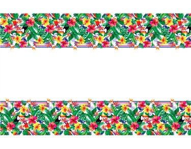 54x84in TROPICAL PALM LUAU PLASTIC TABLECOVER