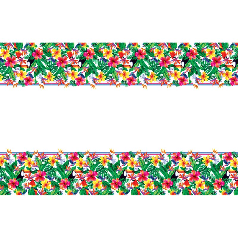 54x84in TROPICAL PALM LUAU PLASTIC TABLECOVER