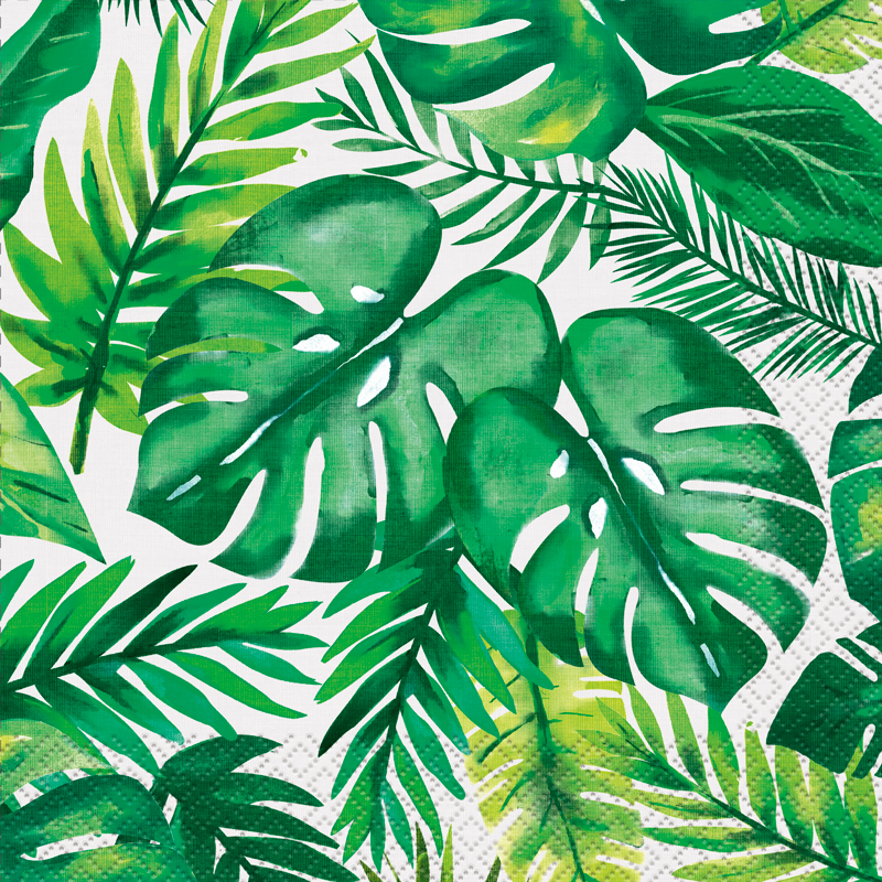 16PK TROPICAL PALM LUAU LUNCHEON NAPKINS