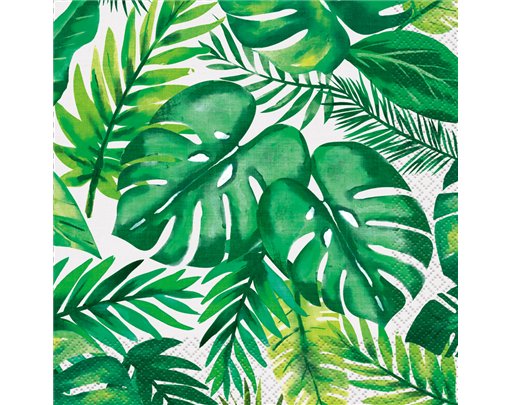 16PK TROPICAL PALM LUAU LUNCHEON NAPKINS