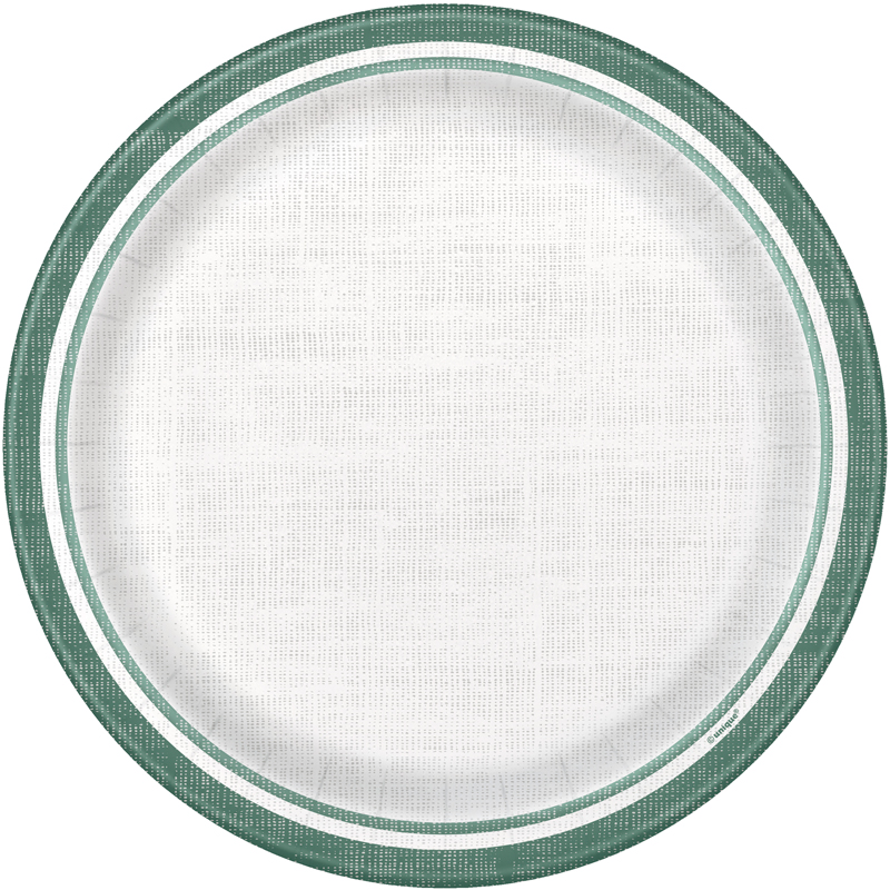 8PK 9in BOTANICAL STRIPES PLATES