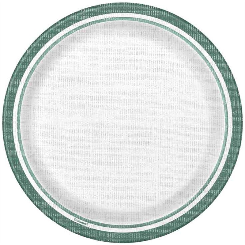 8PK 7in BOTANICAL STRIPES PLATES