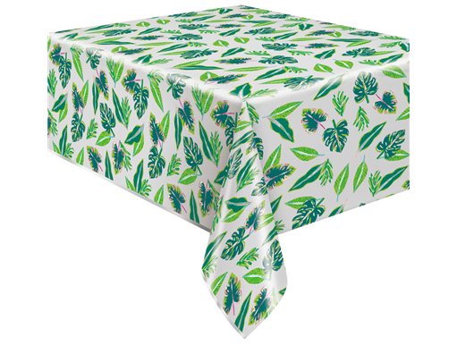 54x84in TROPICAL LEAVES TABLECOVER