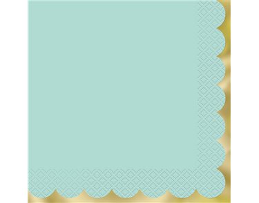 20PK LIGHT BLUE PASTEL SCALLOPED NAPKINS
