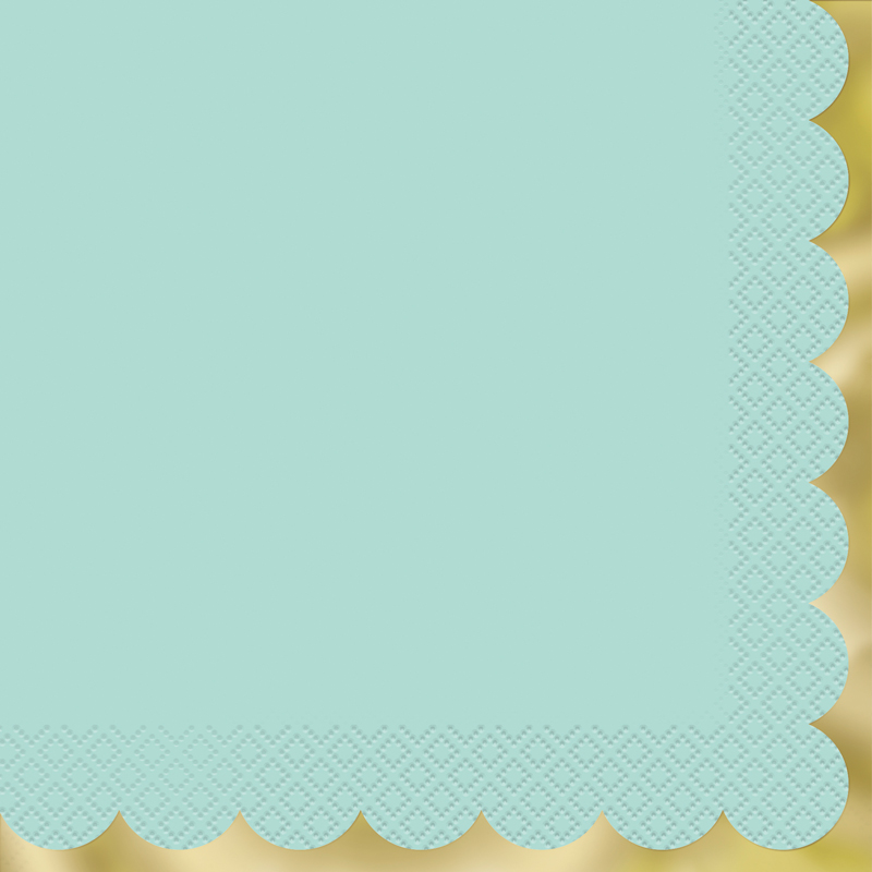 20PK LIGHT BLUE PASTEL SCALLOPED NAPKINS