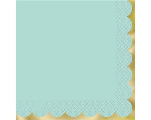 20PK LIGHT BLUE PASTEL SCALLOPED NAPKINS
