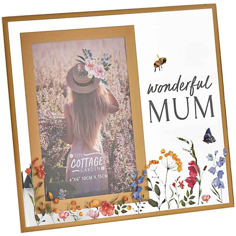 4x6in THE COTTAGE GARDEN MUM GLASS FRAME